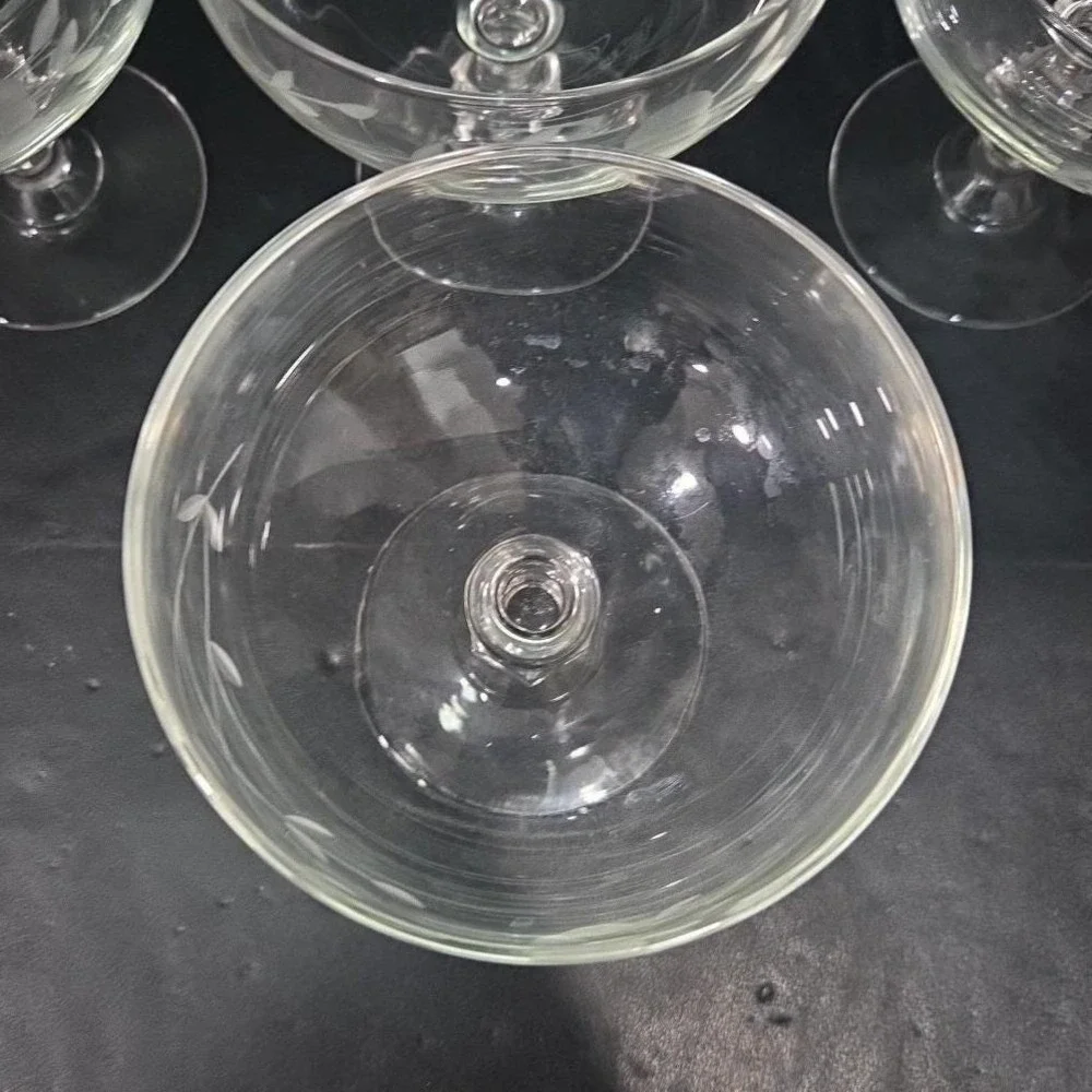Princess House Heritage Dessert Dishes #507, Set of 4, Crystal‎ Confection Bowls